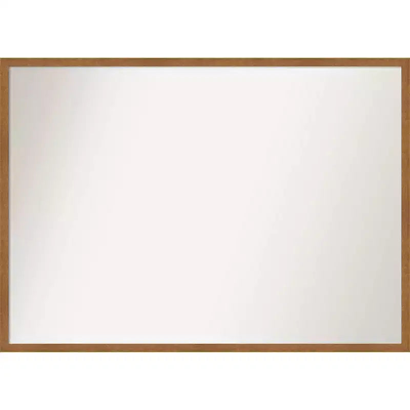 39" x 28" Non-Beveled Carlisle Blonde Narrow Wood Wall Mirror - Amanti Art