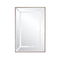 Howard Elliott 36"x24" Rectangular Vanity and Wall Mirror with Beaded Trim: Modern Style, Wood Frame, No Assembly Required