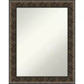 23" x 29" Non-Beveled Intaglio Embossed Black Wood Wall Mirror - Amanti Art