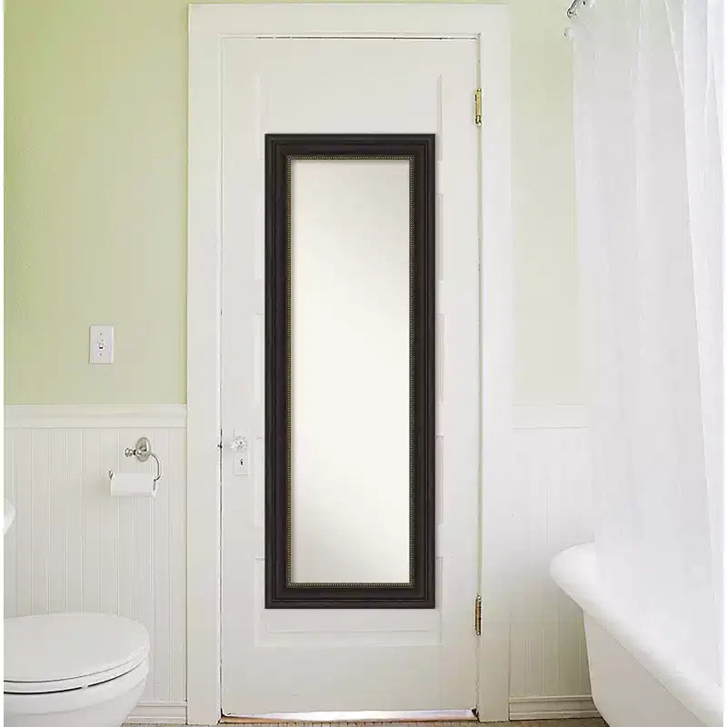 19" x 53" Non-Beveled Accent Bronze Full Length on The Door Mirror - Amanti Art: Polystyrene Frame, Includes Mounting Hardware