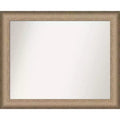 33" x 27" Elegant Bathroom Wall Mirror Brushed Bronze - Amanti Art: Polystyrene Frame, Wall Mount