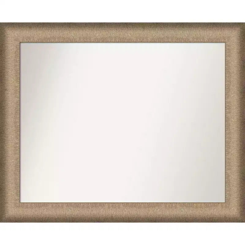 33" x 27" Elegant Bathroom Wall Mirror Brushed Bronze - Amanti Art: Polystyrene Frame, Wall Mount