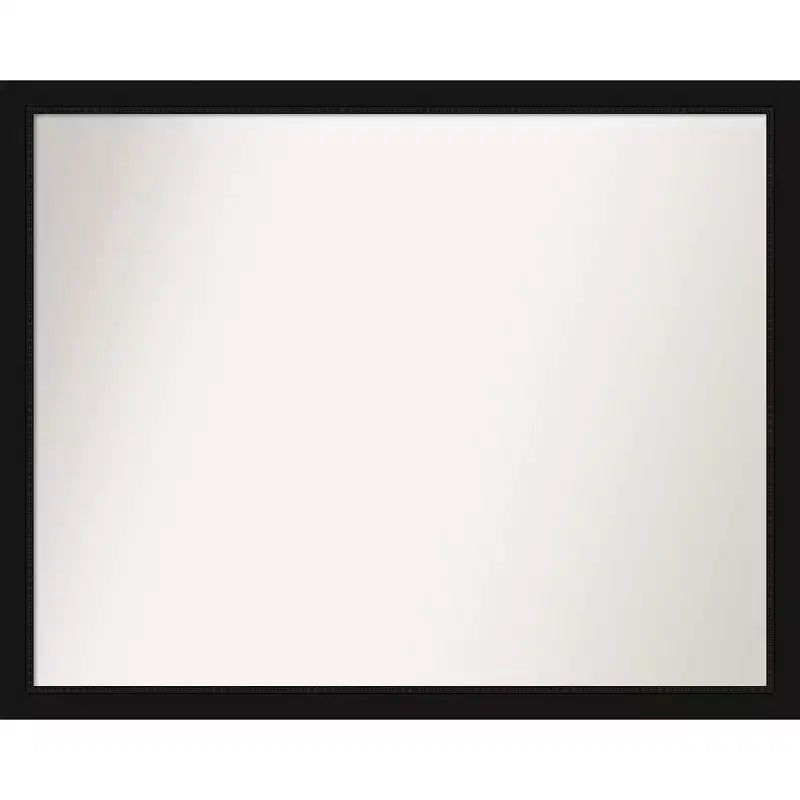 30" x 24" Non-Beveled Avon Narrow Bathroom Wall Mirror Black - Amanti Art: Includes Mounting Hardware, Polystyrene Frame