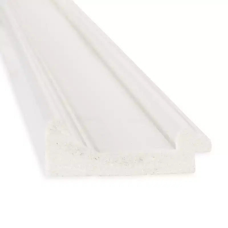 20" x 54" Non-Beveled Ridge White Full Length on The Door Mirror - Amanti Art: Polystyrene Frame, Includes Mounting Hardware
