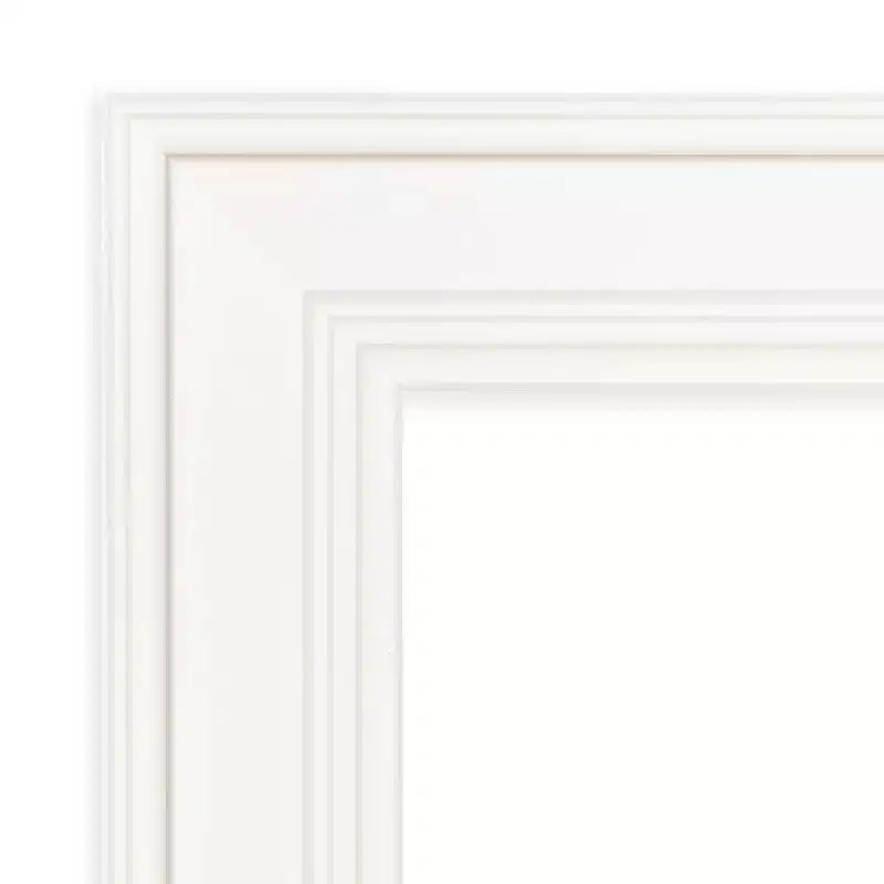 20" x 54" Non-Beveled Ridge White Full Length on The Door Mirror - Amanti Art: Polystyrene Frame, Includes Mounting Hardware