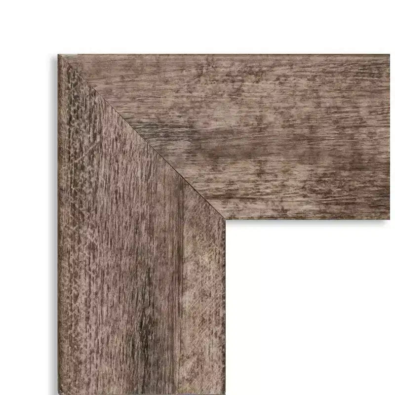 20" x 54" Non-Beveled Owl Brown Wood on The Door Mirror - Amanti Art