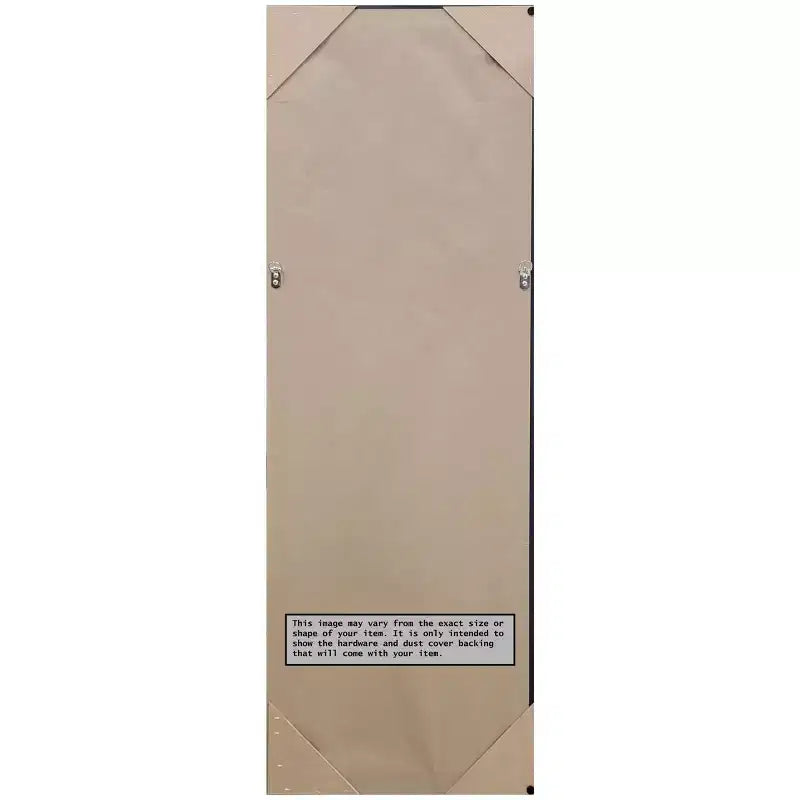 20" x 54" Non-Beveled Owl Brown Wood on The Door Mirror - Amanti Art