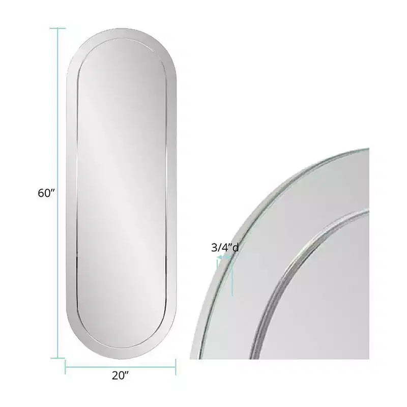 Howard Elliott 45.5"x30.75" Rectangular Wall Mirror with Mirrored Smoky Gray Wood Frame: Modern Design, No Assembly Required