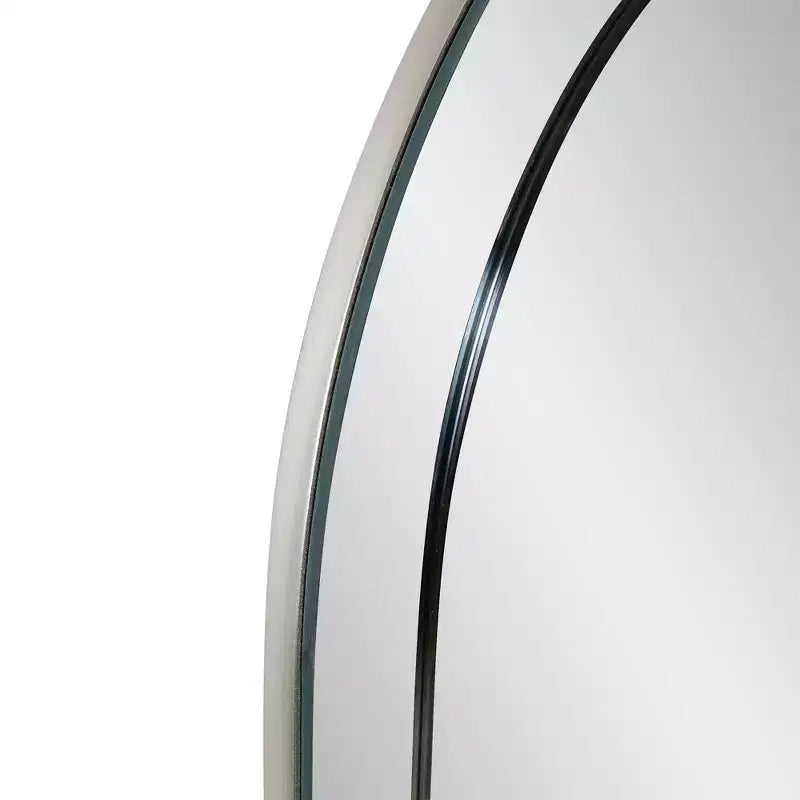Howard Elliott 45.5"x30.75" Rectangular Wall Mirror with Mirrored Smoky Gray Wood Frame: Modern Design, No Assembly Required
