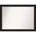 43" x 32" Non-Beveled Trio Oil Rubbed Bronze Bathroom Wall Mirror - Amanti Art: Rectangle, Polystyrene Frame, Wall Mounted