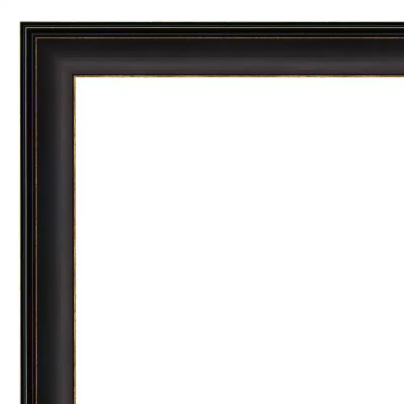 43" x 32" Non-Beveled Trio Oil Rubbed Bronze Bathroom Wall Mirror - Amanti Art: Rectangle, Polystyrene Frame, Wall Mounted