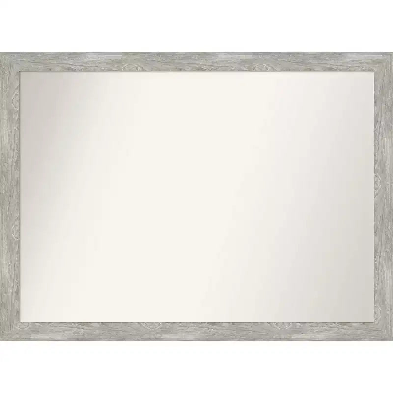 42" x 31" Non-Beveled Dove Narrow Bathroom Wall Mirror Gray Wash - Amanti Art: Wall Mounted, Polystyrene Frame