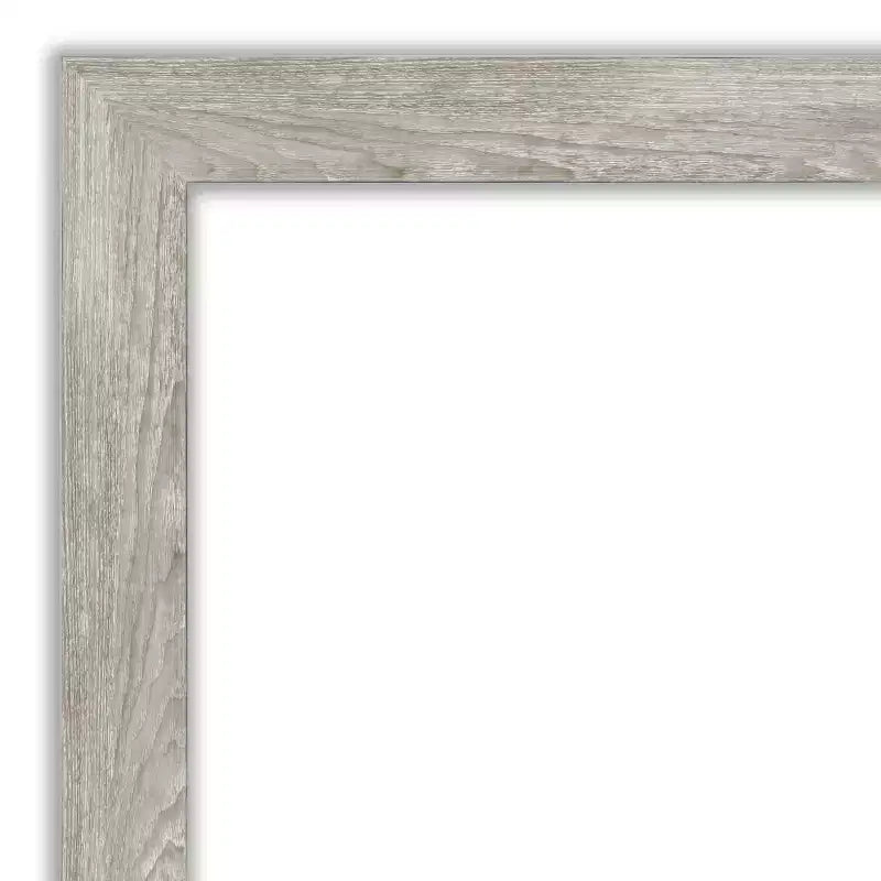 42" x 31" Non-Beveled Dove Narrow Bathroom Wall Mirror Gray Wash - Amanti Art: Wall Mounted, Polystyrene Frame