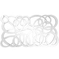 Olivia & May 35"X64" Glass Geometric Room Wall Mirror Silver