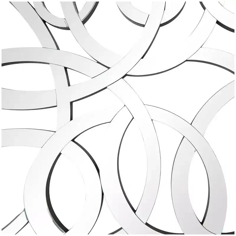 Olivia & May 35"X64" Glass Geometric Room Wall Mirror Silver