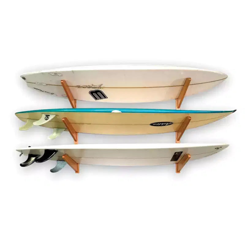 Support mural en bois pour planches de surf | Peut contenir 3 planches de surf