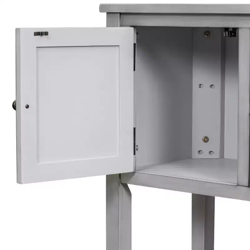 Console Vintage avec Quatre Petits Tiroirs et Étagère Inférieure pour Salons, Entrées et Cuisines