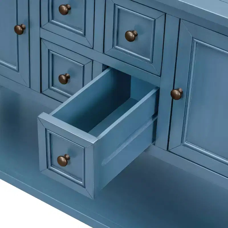 Console Vintage avec Quatre Petits Tiroirs et Étagère Inférieure pour Salons, Entrées et Cuisines