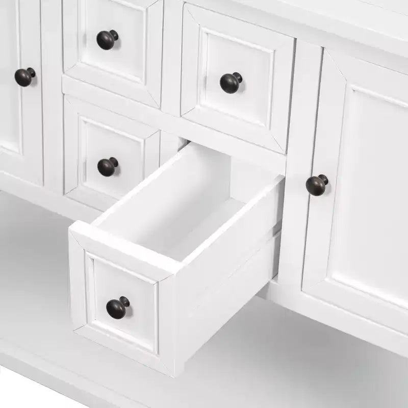 Console Vintage avec Quatre Petits Tiroirs et Étagère Inférieure pour Salons, Entrées et Cuisines