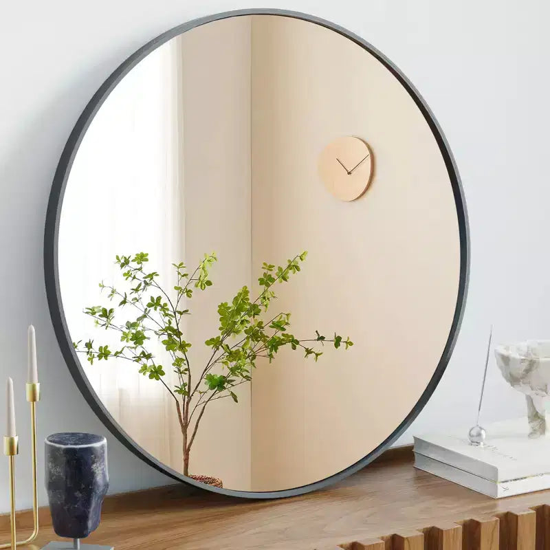 20 Inch Circular Wall Mirror, Hanging Mirror for Above Sink, Bathroom Hanging Mirror