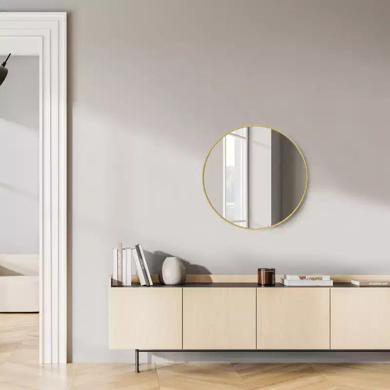 20 Inch Circular Wall Mirror, Hanging Mirror for Above Sink, Bathroom Hanging Mirror