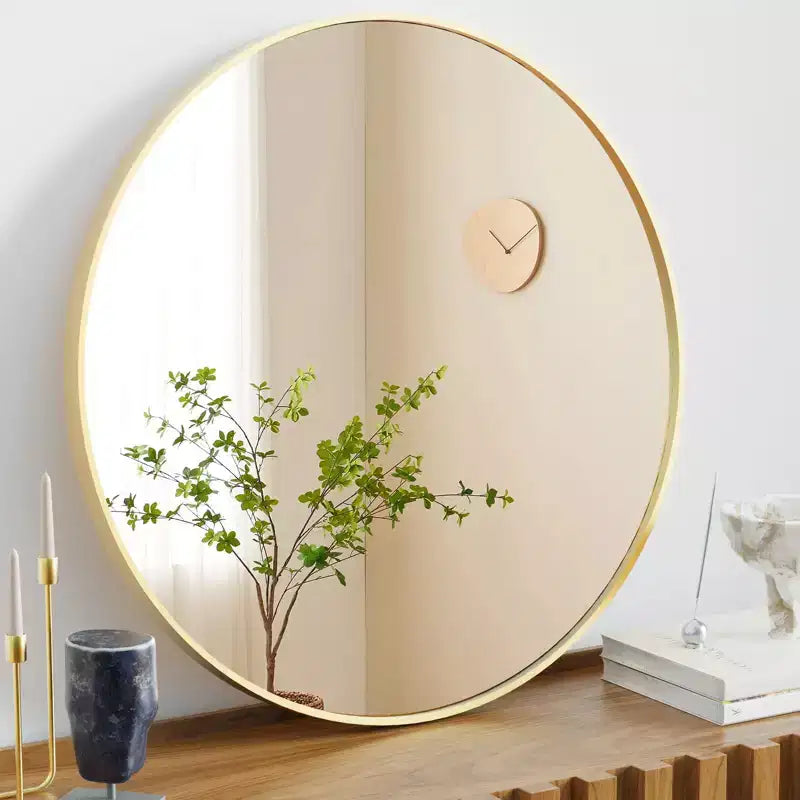 20 Inch Circular Wall Mirror, Hanging Mirror for Above Sink, Bathroom Hanging Mirror