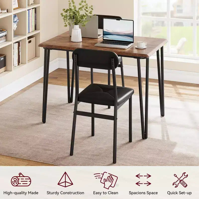 5 Piece Dining Table Set for 4, Kitchen Table and Chairs for 4, Modern Dining Room Table Set, Dinner Table Set for 4
