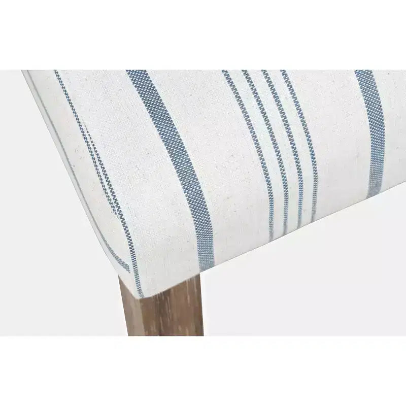 Jofran, Coastal Wire-Brushed Wood Upholstered Parsons Dining Chair (Set of 2)