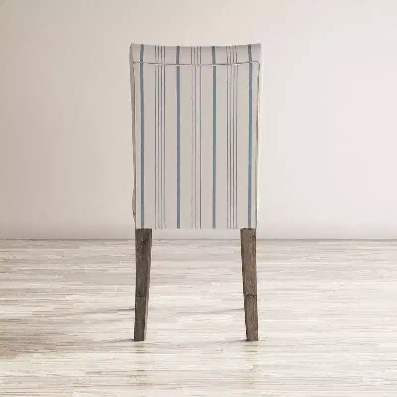 Jofran, Coastal Wire-Brushed Wood Upholstered Parsons Dining Chair (Set of 2)