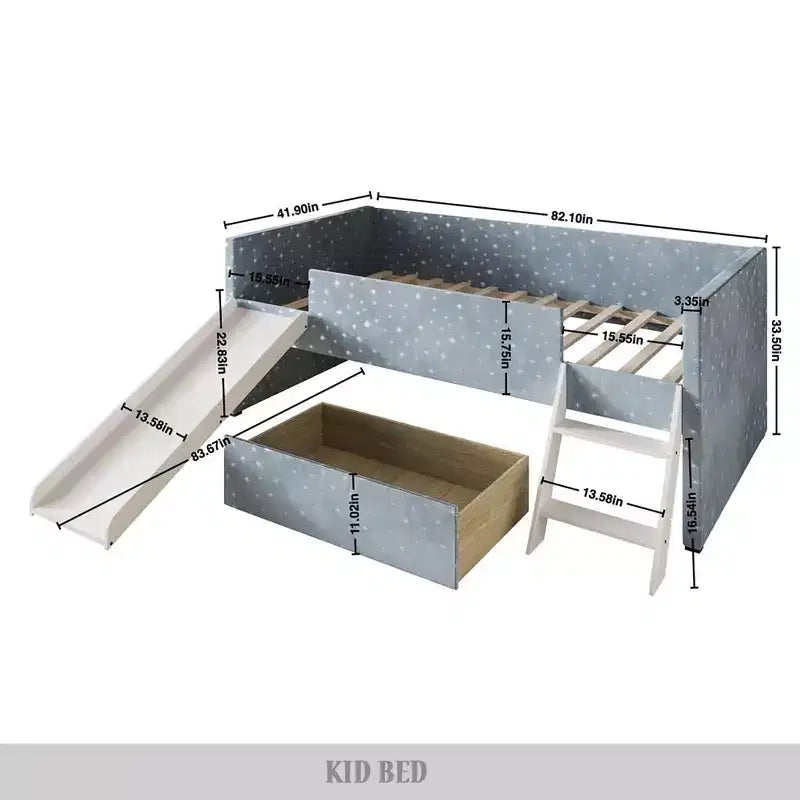 CasePiece Loft Bed in Velvet (2/2)