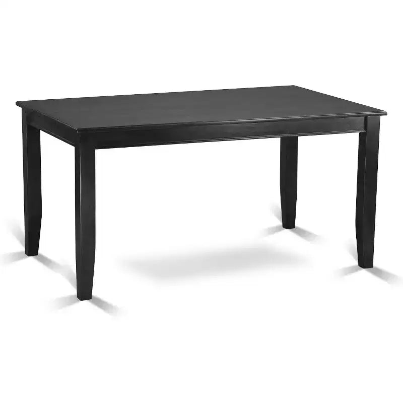 HomeStock Rectangle Wood Dining Table Set Black