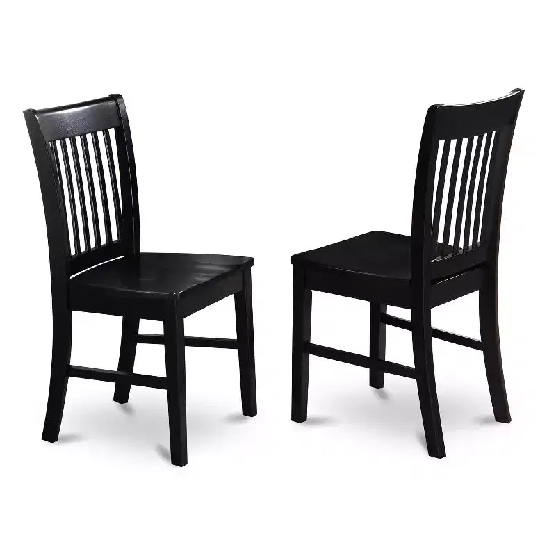 HomeStock Rectangle Wood Dining Table Set Black