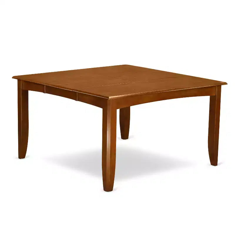 HomeStock 9 Piece Dining Table Set Saddle Brown Square Table with Chairs