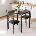 Dining Table for 2, Small Table and Chairs Set of 2, Dinette Set for 2, Square Dinner Table Set, 3 Piece Kitchen & Dining Room Sets for Small Space