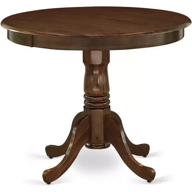 HomeStock Dining Table Made of Rubber Wood, 36 Inch Round