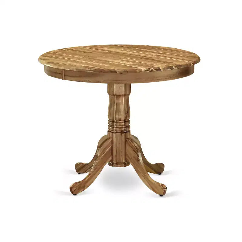 HomeStock Dining Table Made of Rubber Wood, 36 Inch Round