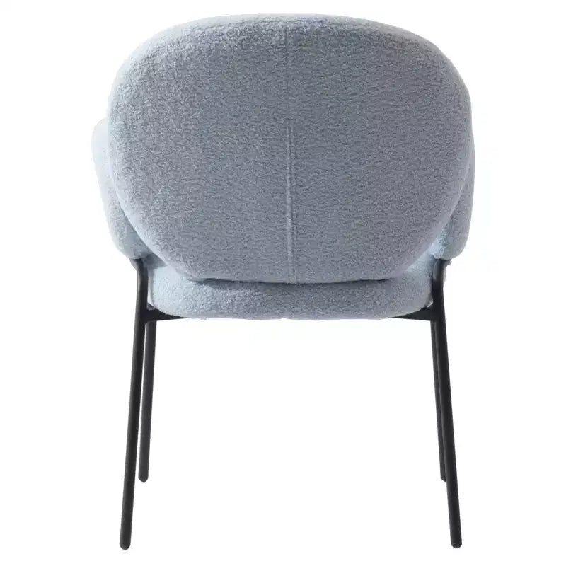 LeisureMod Celestial Series Boucle Dining Arm Chairs with Black Frame  Set of 2, Comfortable, Stylish, Modern Accent for Dining Rooms & Kitchens