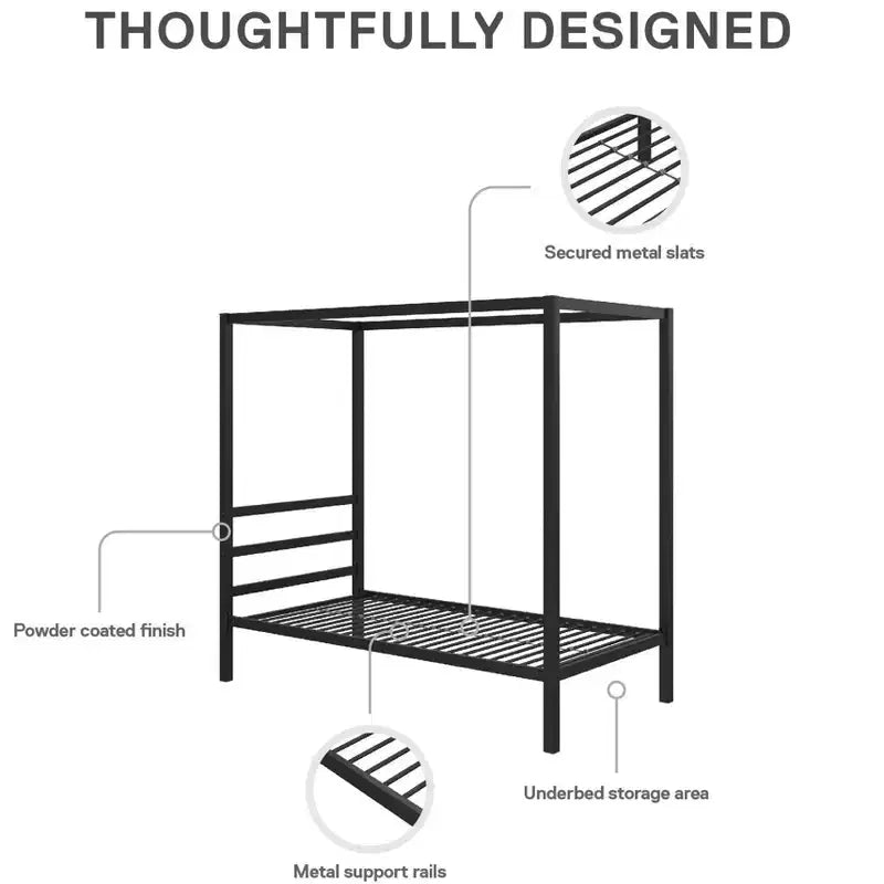 DHP Modern Metal Canopy Bed