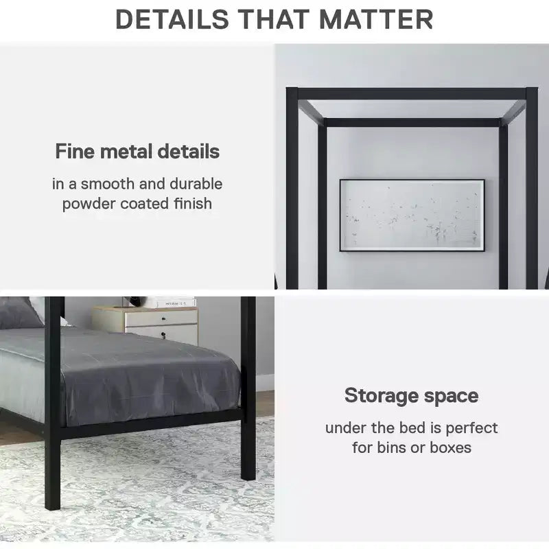 DHP Modern Metal Canopy Bed