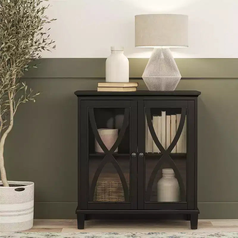 Ameriwood Home Celeste Accent Cabinet with Glass Doors