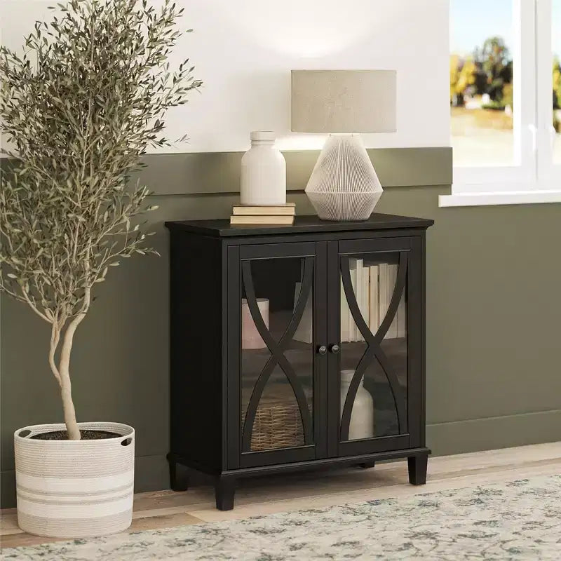 Ameriwood Home Celeste Accent Cabinet with Glass Doors