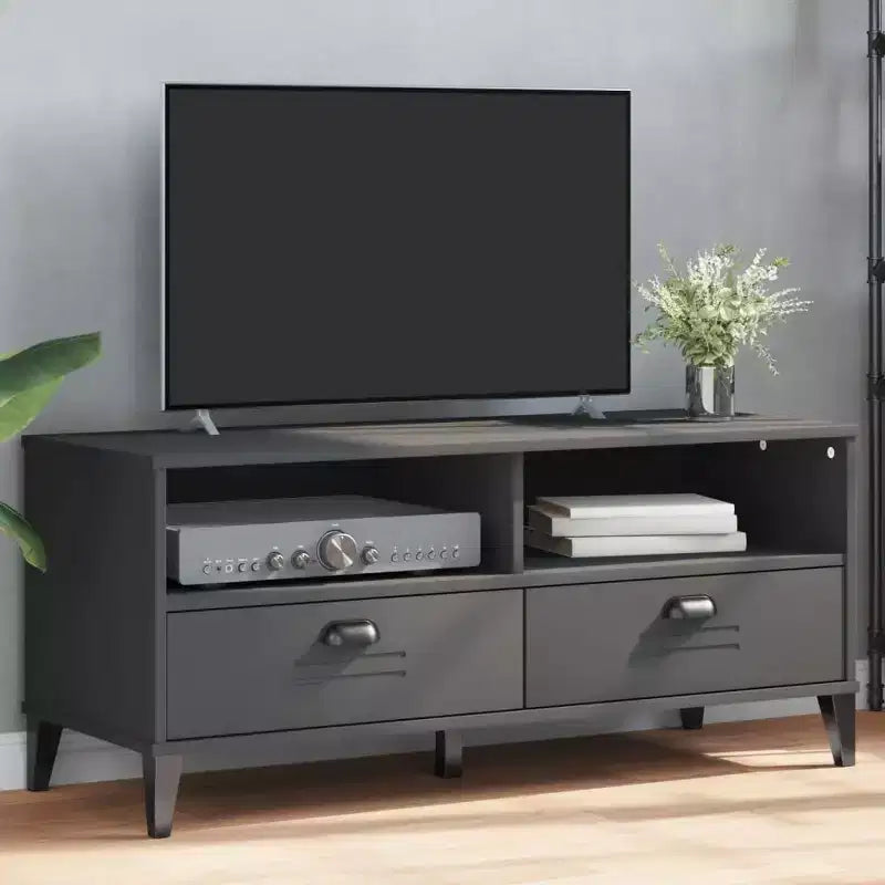 vidaXL TV Stand Storage Media Console Entertainment Center Solid Wood Pine