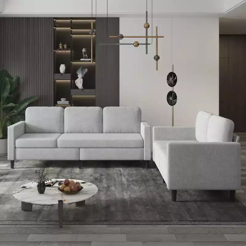 Mjkone Sectional Sofa Couches Set for Living Room 3-Seat Sectional Sofa&Loveseat Sofa