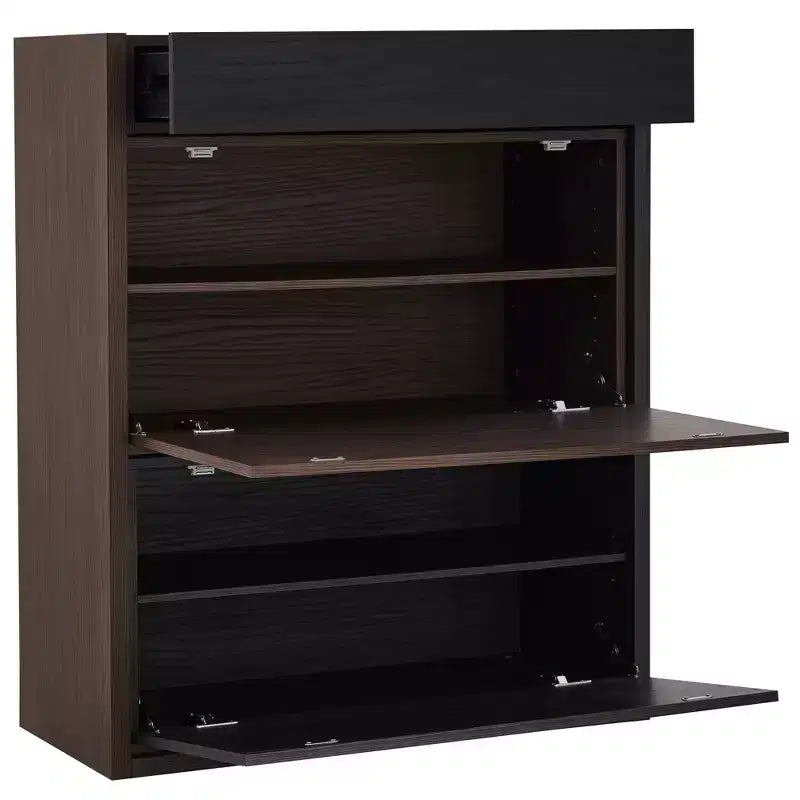 Extendable Shoe Cabinet, Rotating Shoe Storage Cabinet with Drawer,Multi-Function Storage Combination Cabinet for Living Room