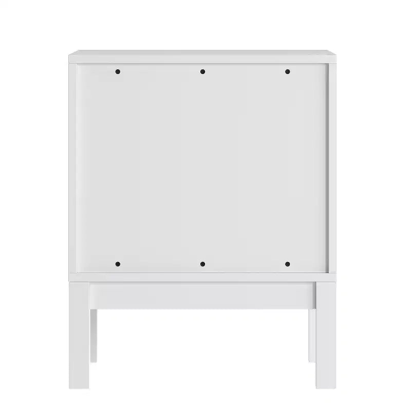 Emma and Oliver Kids Double-Drawer Night Stand with Solid Wood Frame, Side Table for Kids Bedroom