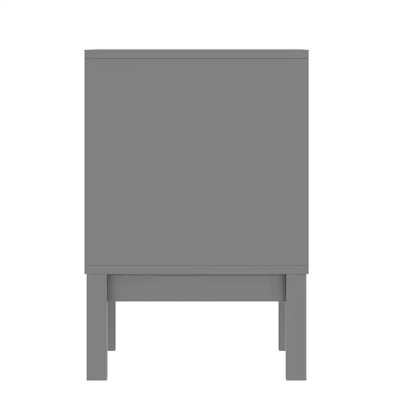 Emma and Oliver Kids Double-Drawer Night Stand with Solid Wood Frame, Side Table for Kids Bedroom