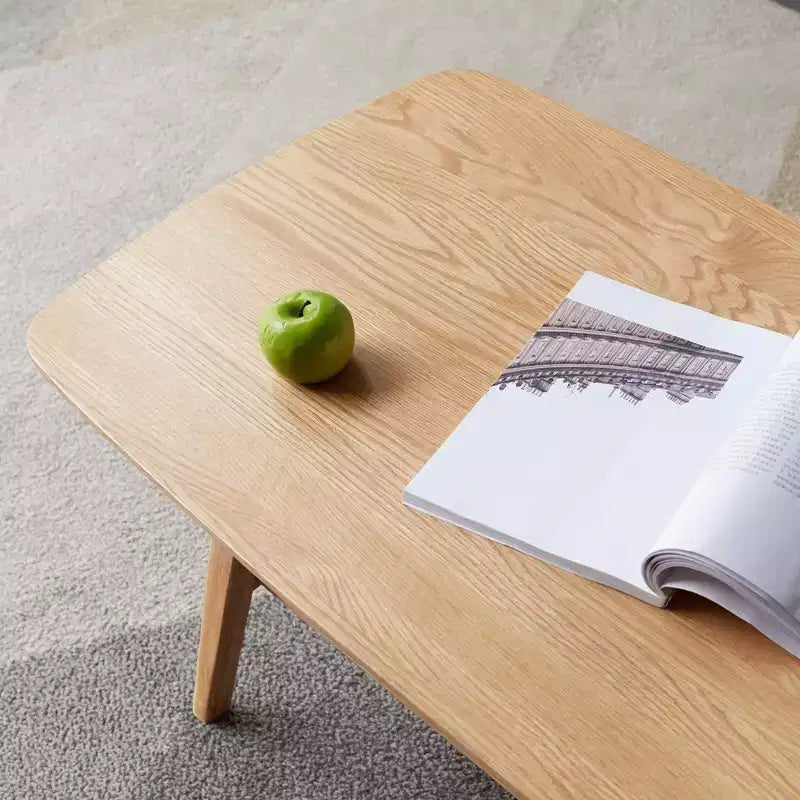 MAYEERTY Solid Wood End Table with Storage Shelf for Living Room