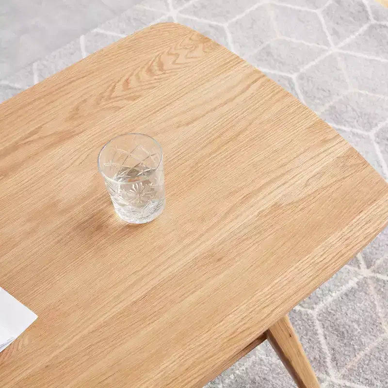 MAYEERTY Solid Wood End Table with Storage Shelf for Living Room