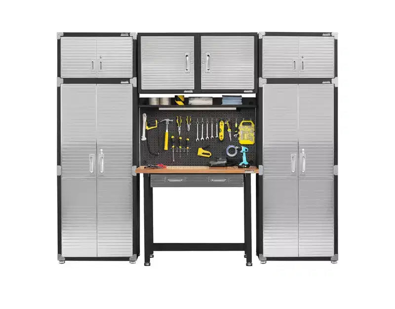 Seville Classics UltraHD 2-Piece Storage Cabinet Set, 30 x 18 x 90.5