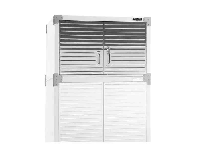 Seville Classics UltraHD 2-Piece Storage Cabinet Set, 30 x 18 x 90.5